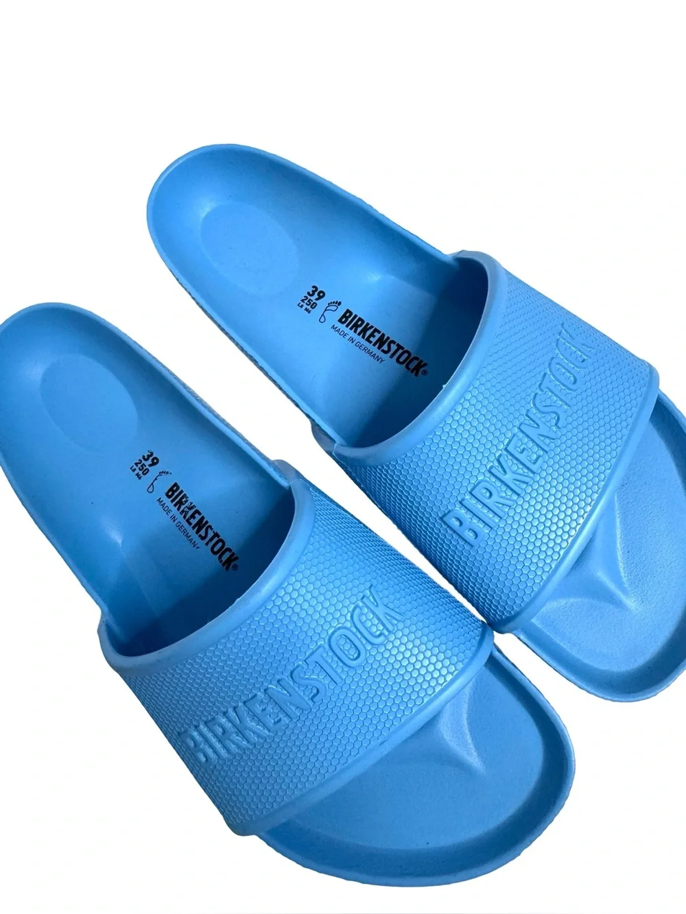 Birkenstock | Barbados EVA Slides in Light Blue 39